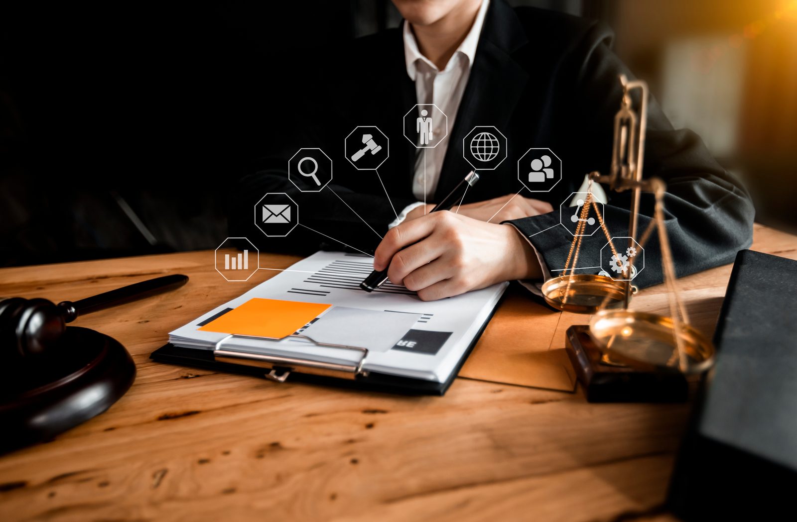 Legal professional at work